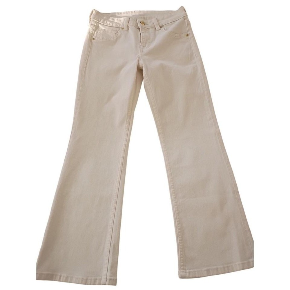H&M Divided White Bootcut Jeans Women's 26 Cotton Stretch Casual Denim